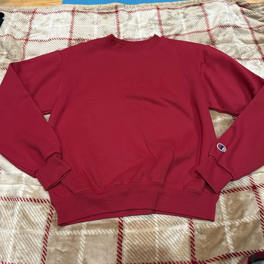 Red champion crewneck